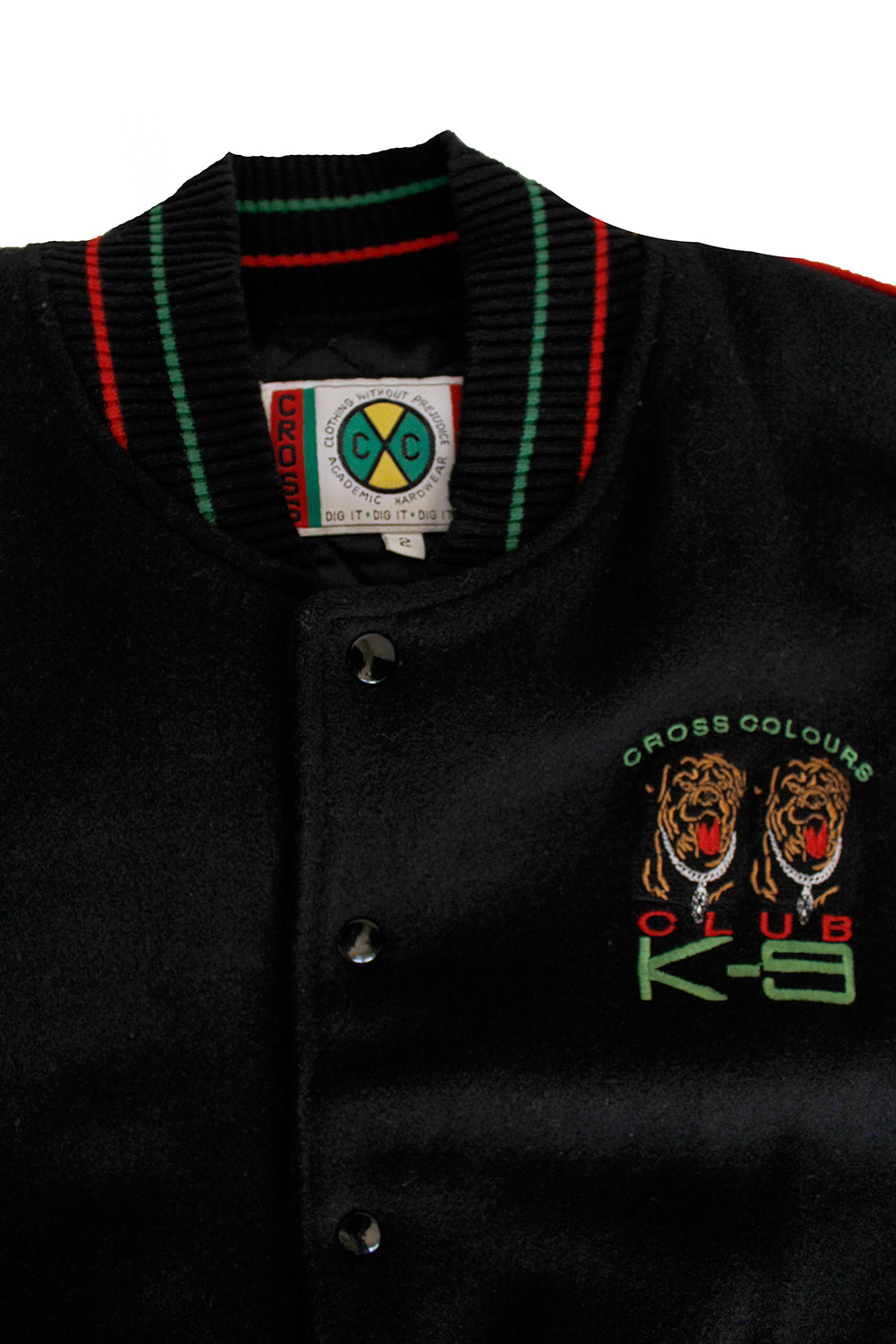 Vintage 90&#39;s Cross Colours Letterman Club K-9 Jacket ///SOLD///