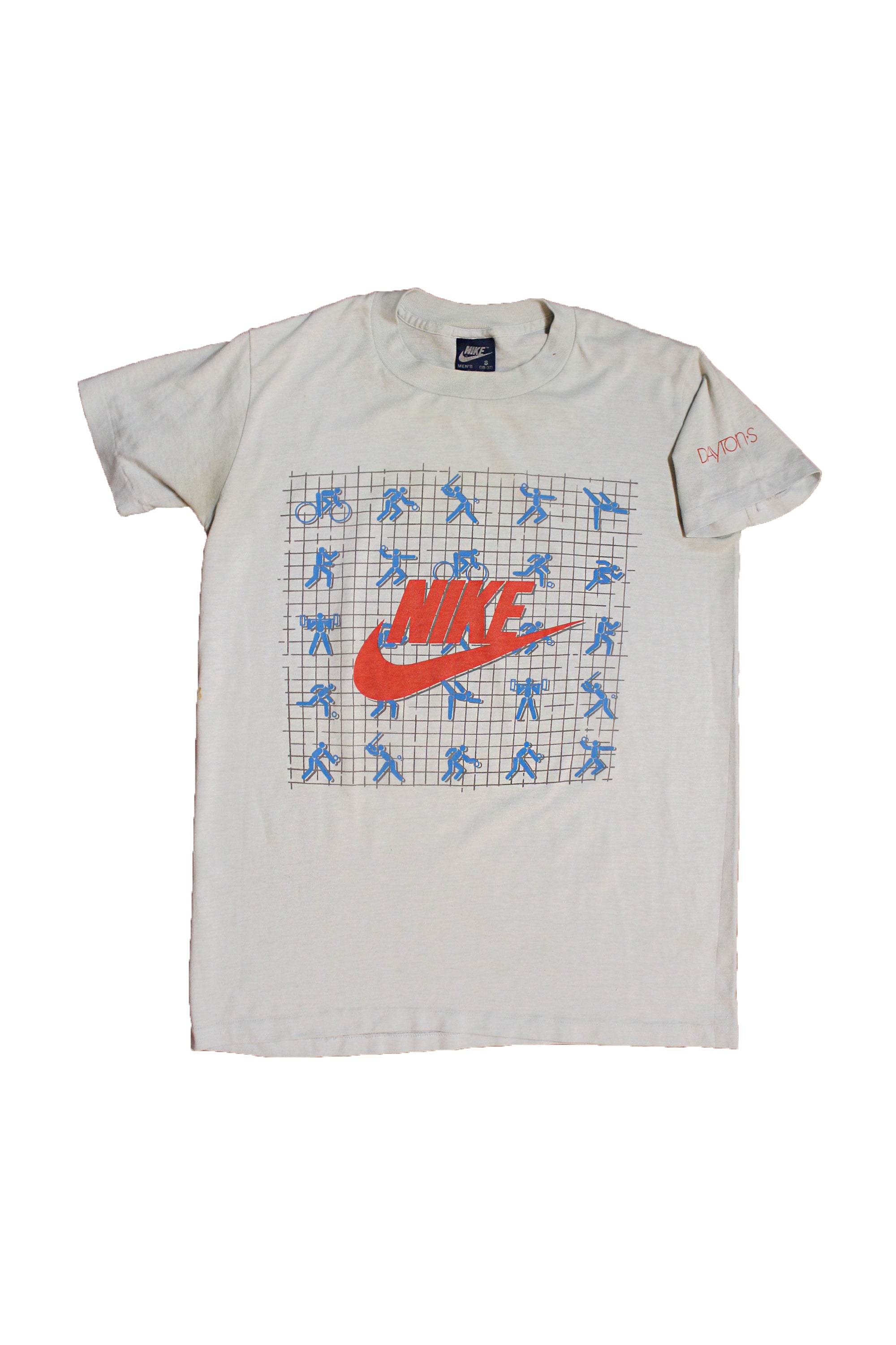 Vintage 1980&#39;s Nike Grid Sports Graphic T-Shirt