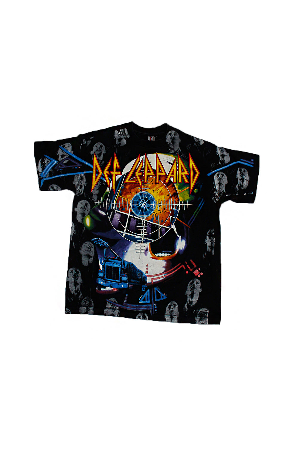 Vintage 90&#39;s Def Leppard All Over Print T-shirt