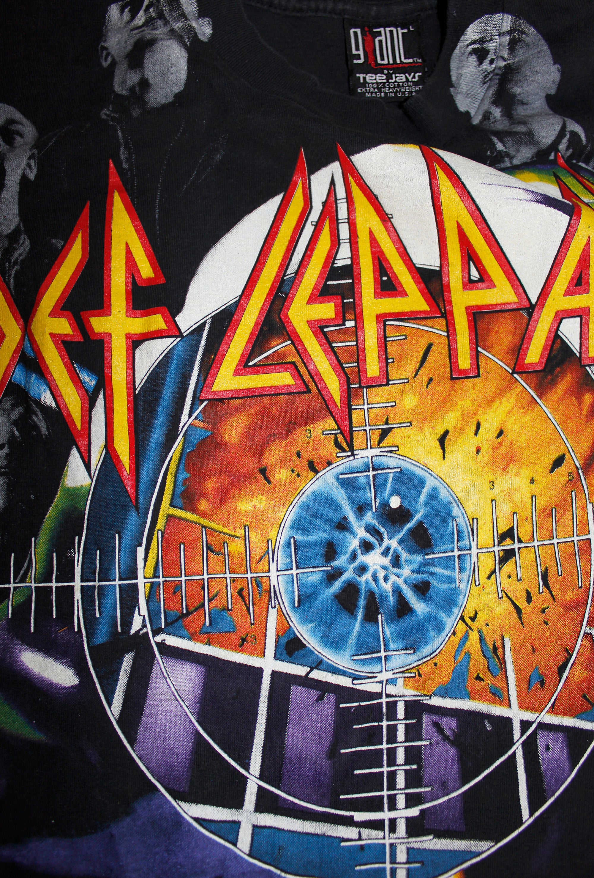 Vintage 90&#39;s Def Leppard All Over Print T-shirt