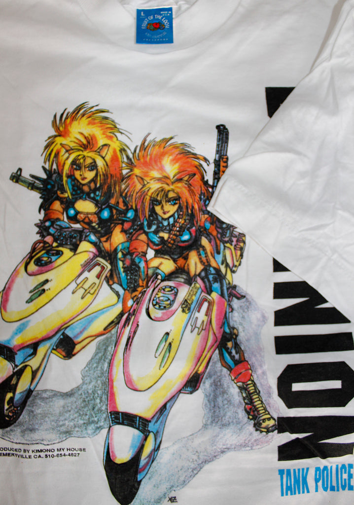 Vintage 90's Deadstock Dominion Tank Police Rare Anime T-Shirt