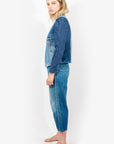 ALC-014 Denim Princess Sleeve Patchwork Jacket
