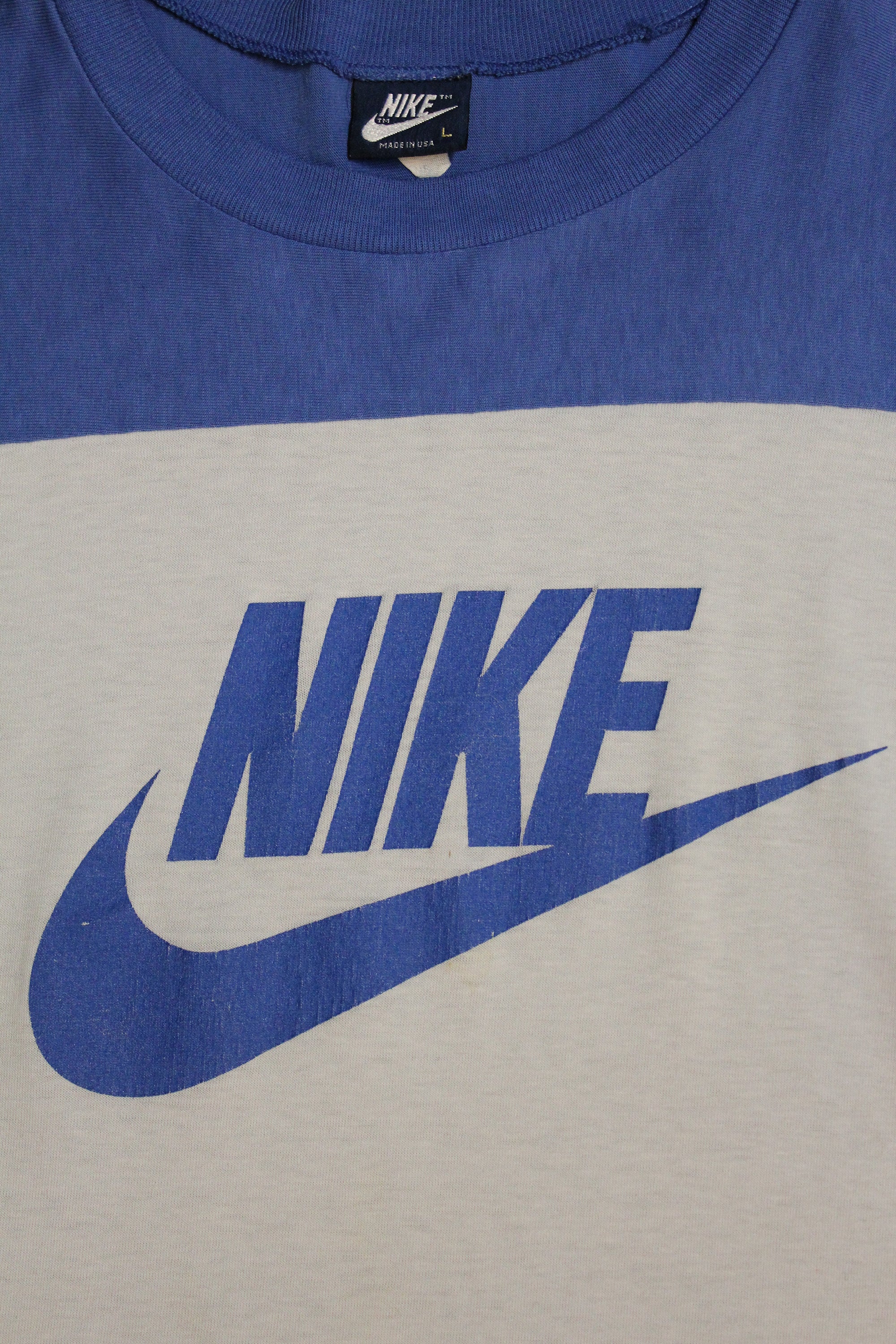 Vintage 1980&#39;s Nike 2 Tone 3/4 Length Sleeve T-Shirt