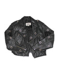 Vintage Cropped Leather Grommet Moto Jacket ///SOLD///