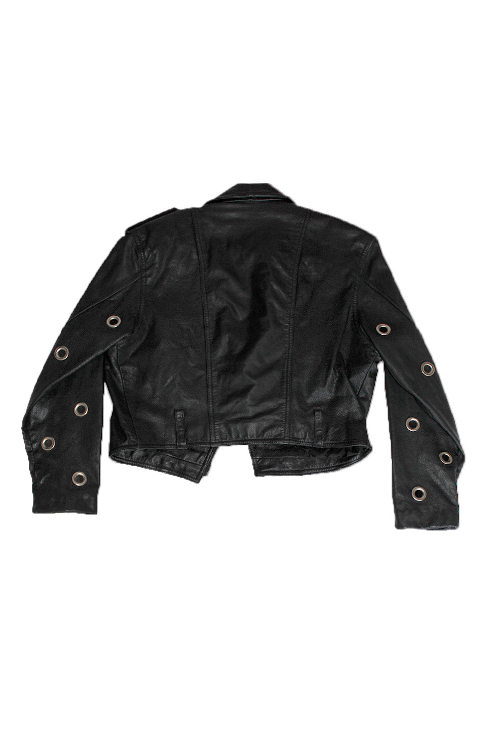 Vintage Cropped Leather Grommet Moto Jacket ///SOLD///