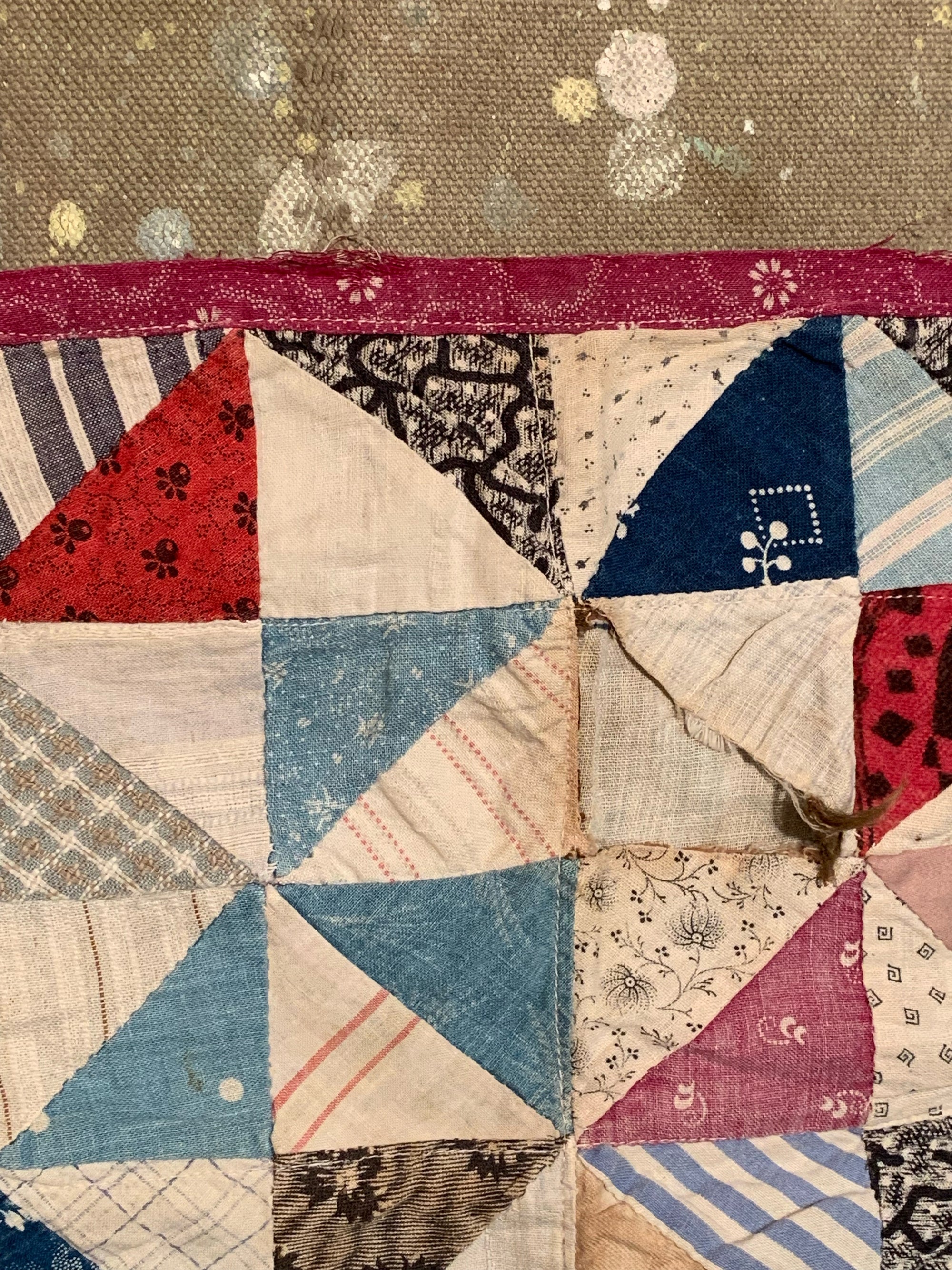 Vintage Depression Era Stifel Fabric Quilt