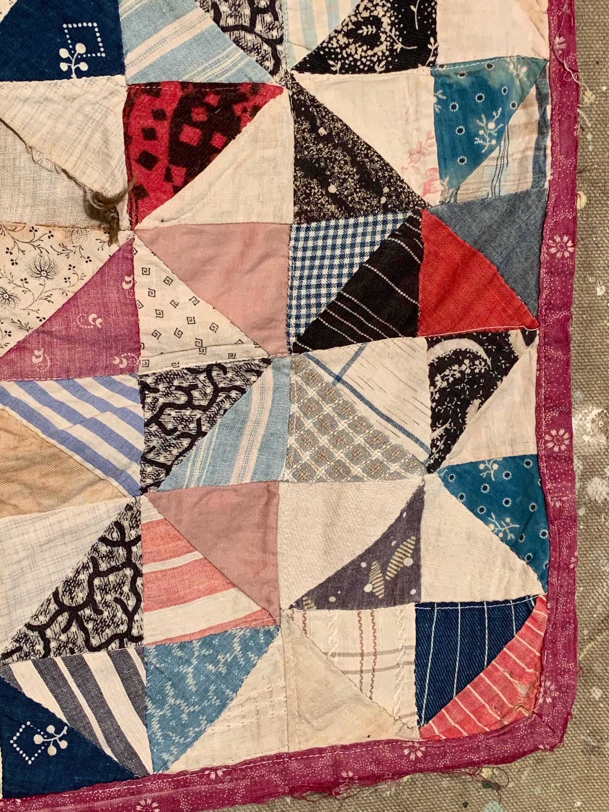 Vintage Depression Era Stifel Fabric Quilt