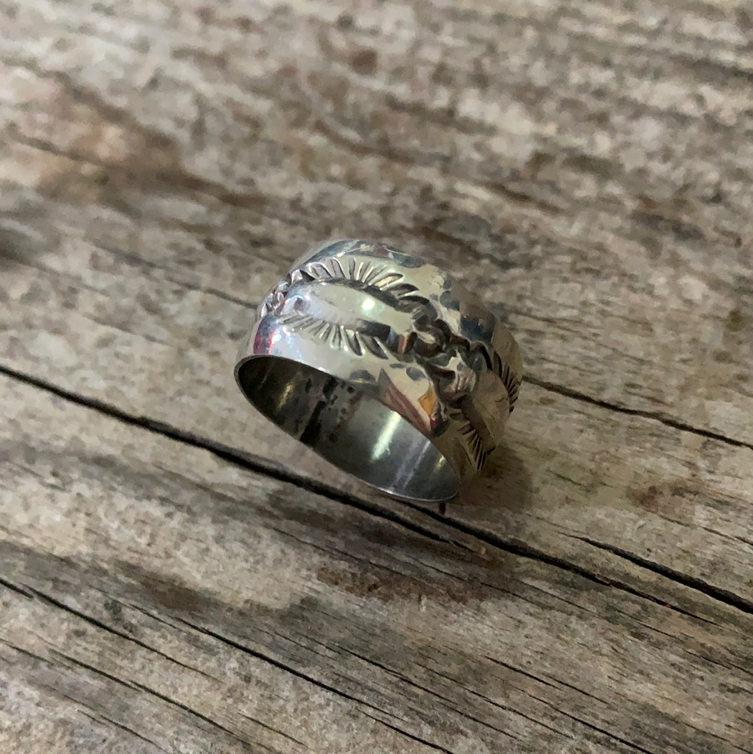 Vintage Navajo Silver Ring Size 9.5