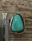 Vintage Native American Silver Turquoise Ring size 7.75