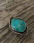 Vintage Native American Silver Turquoise Ring Size 5.75