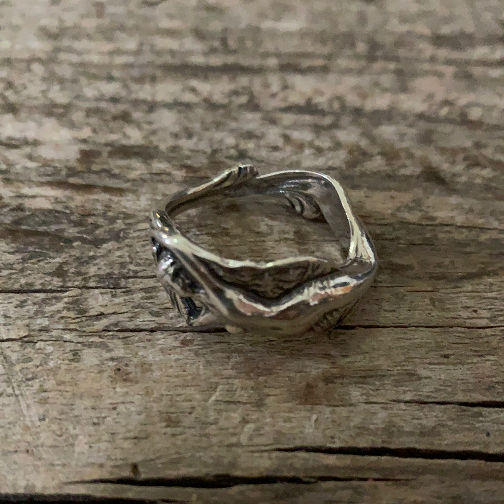 Vintage Sterling Silver Nude Lady Ring