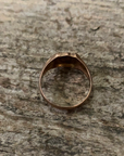 Vintage Gold Crest Shield Ring Size 6.75