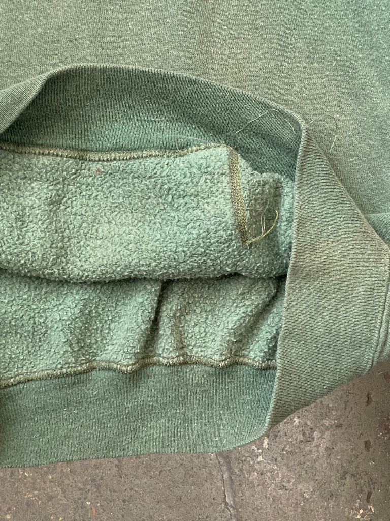 Vintage 1960’s Sage Green Sun-faded Hooded Sweatshirt