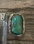 Vintage Native American Silver Turquoise Ring Size 6