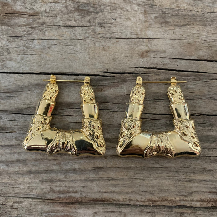 Vintage 14k Gold Filled Bamboo Earrings