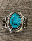 Vintage Native American Silver Turquoise Cuff