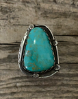 Vintage Native American Silver Turquoise Ring size 7.75