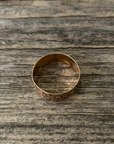 Victorian Cigar Band Engraved Gold Ring Size 7.5