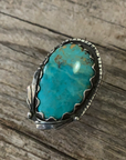 Vintage Native American Silver Turquoise Ring Size 7