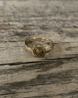 Victorian Revival Crescent Moon 14k Gold Ring Size 6