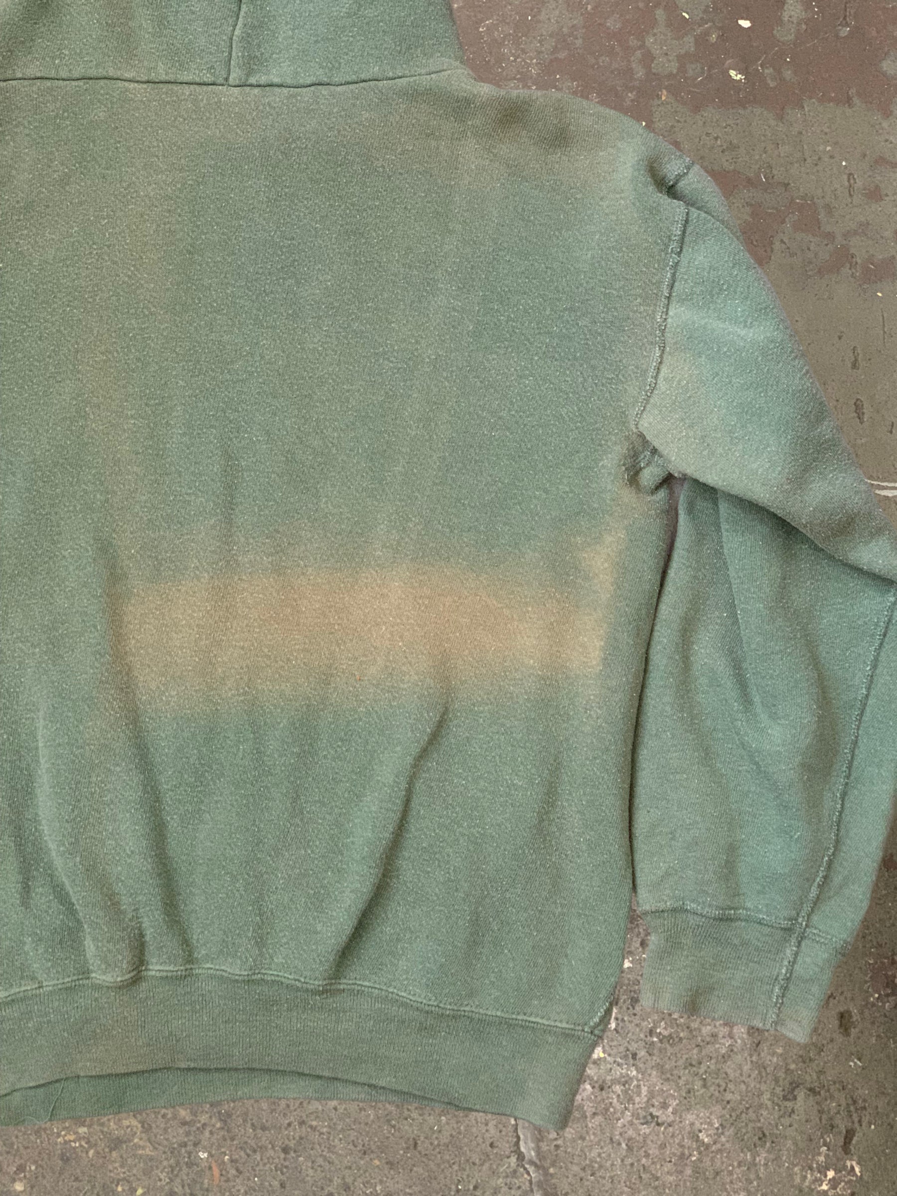 Vintage 1960’s Sage Green Sun-faded Hooded Sweatshirt