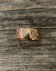 Victorian Cigar Band Engraved Gold Ring Size 7.5