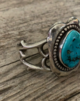 Vintage Native American Silver Turquoise Cuff