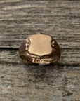 Vintage Gold Crest Shield Ring Size 6.75