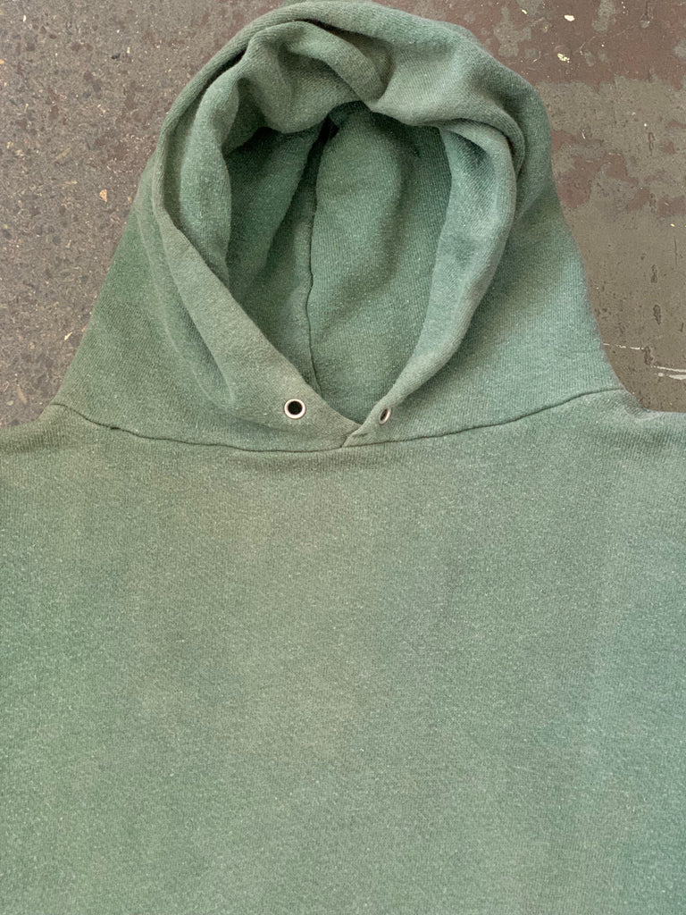 Vintage 1960’s Sage Green Sun-faded Hooded Sweatshirt