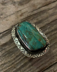 Vintage Native American Silver Turquoise Ring Size 6