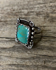 Vintage Native American Silver Turquoise Ring size 6 ///SOLD///