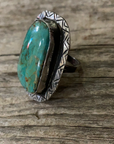 Vintage Native American Silver Turquoise Ring Size 6