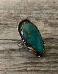 Vintage Native American Silver Turquoise Ring Size 7