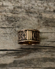 Victorian Cigar Band Gold Ring Size 8.25