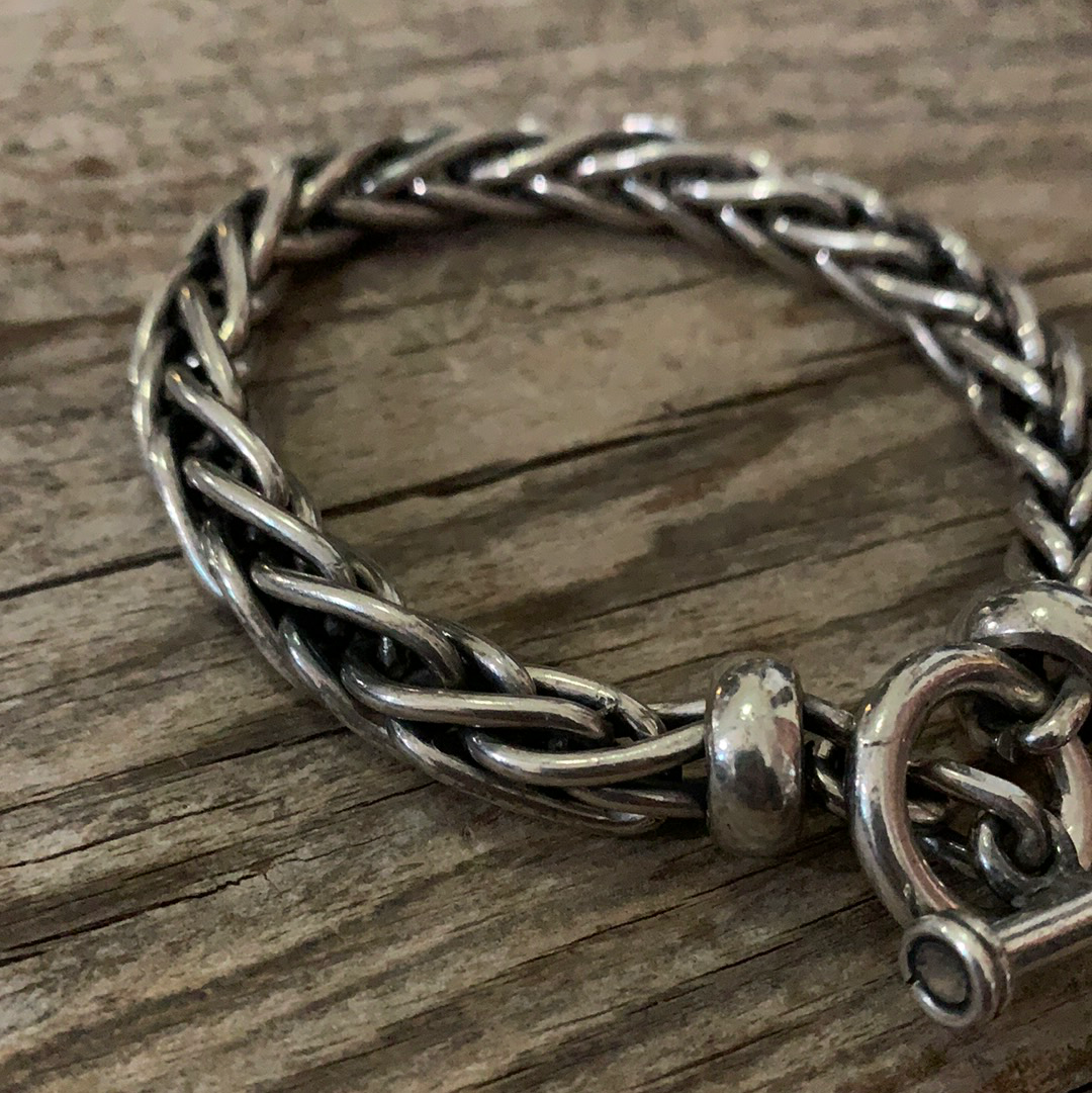 Vintage Heavy Sterling Silver Link Bracelet ///SOLD///