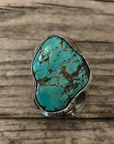 Vintage Native American Silver Turquoise Ring Size 9.75