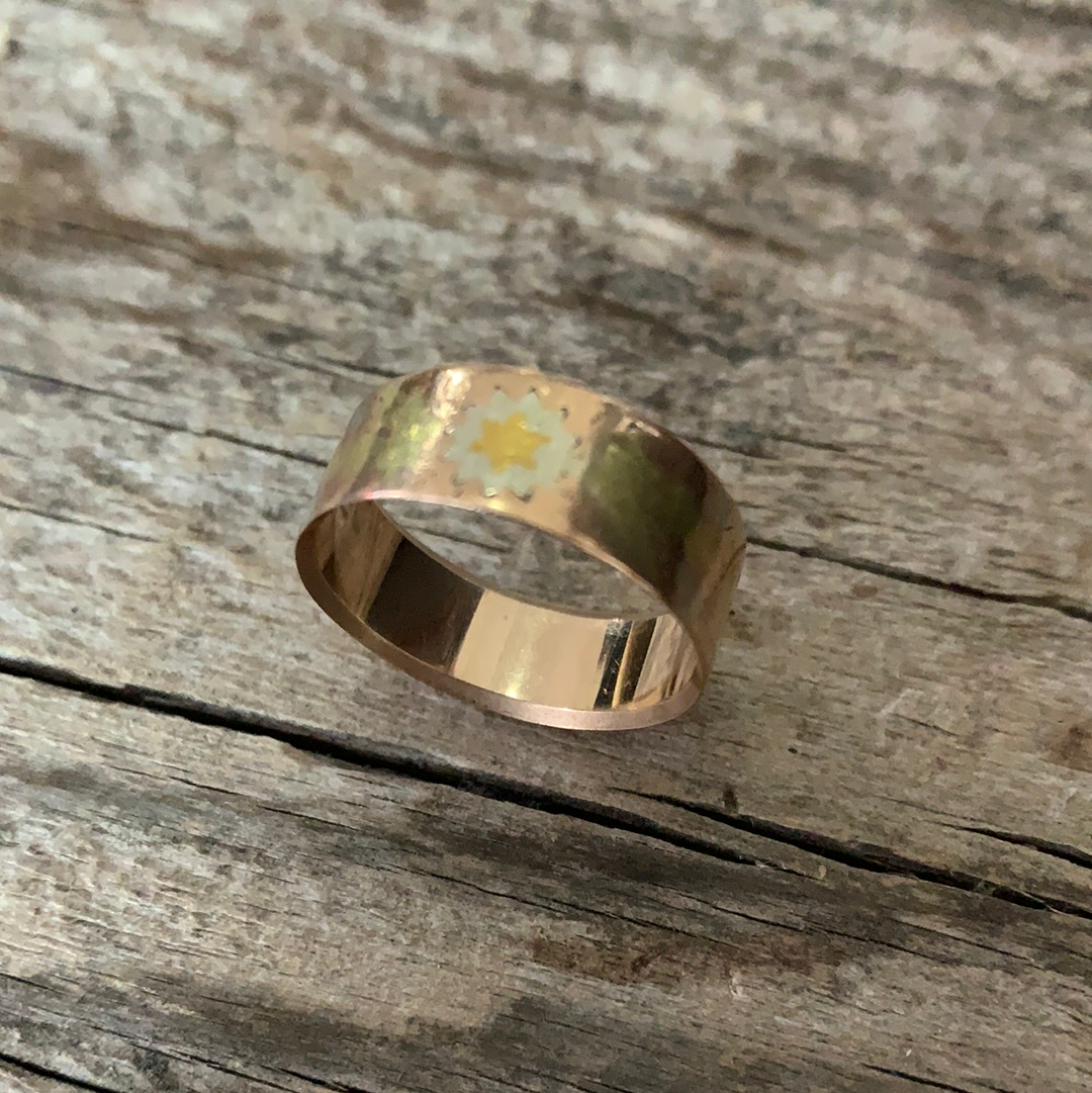 vintage gold victorian ring engraved rosegold rose cigar band