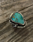 Vintage Native American Silver Turquoise Ring Size 5.5