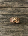 Victorian Cigar Band Engraved Gold Ring Size 7.5