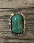 Vintage Native American Silver Turquoise Ring Size 6