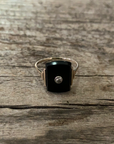 Vintage Art Deco Onyx 10k Gold Ring Size 7