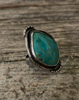 Vintage Native American Silver Turquoise Ring Size 5.75