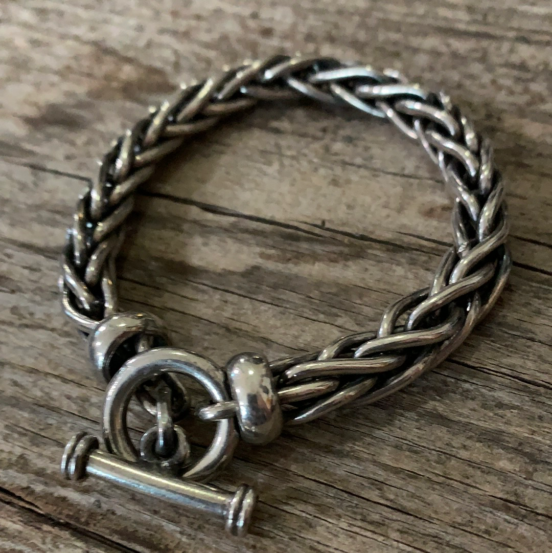 Vintage Heavy Sterling Silver Link Bracelet ///SOLD///