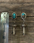 Vintage Native American Squash Blossom Silver Earrings ///SOLD///