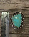 Vintage Native American Silver Turquoise Ring Size 7.75