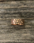 vintage gold victorian ring engraved rosegold rose cigar band