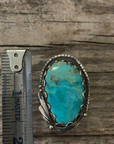 Vintage Native American Silver Turquoise Ring Size 7