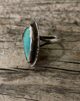 Vintage Native American Silver Turquoise Ring Size 5.5