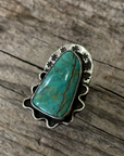 Vintage Native American Silver Turquoise Ring Size 7.75