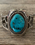 Vintage Native American Silver Turquoise Cuff